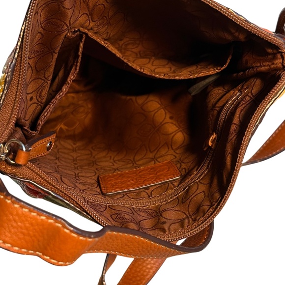 Fossil Leather Patchwork Crossbody Bag *LIKE NEW* - Picture 10 of 14